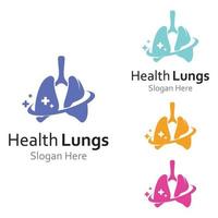 logo di salute dei polmoni vettore