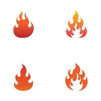 fuoco logo modello fiamma simbolo icona vettore