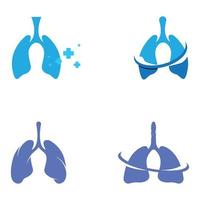 logo di salute dei polmoni e vettore di simboli