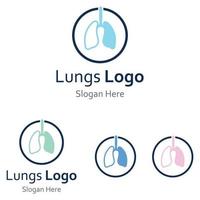 logo di salute dei polmoni e vettore di simboli