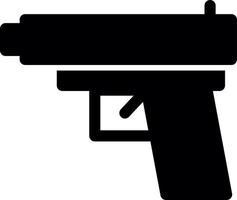 icona del glifo della linea della pistola del gioco vettore