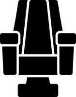 icona del glifo della linea della sedia da gioco vettore