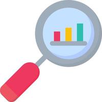 icona piatta delle statistiche di ricerca vettore