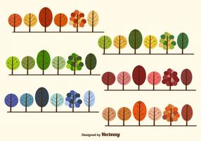 Collezione alberi stagionali vettore