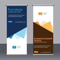 banner aziendale roll up set modello di banner standee. vettore