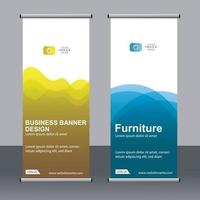 banner aziendale roll up set modello di banner standee. vettore