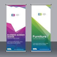 banner aziendale roll up set modello di banner standee. vettore