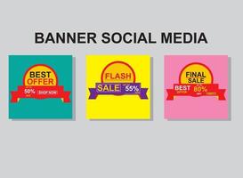 impostare banner social media post design, banner moderno. vettore