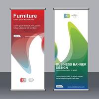 banner aziendale roll up set modello di banner standee. vettore