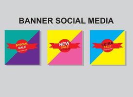 impostare banner social media post design, banner moderno. vettore