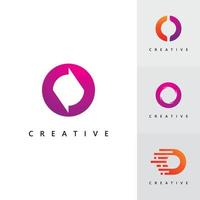 modello vettoriale del logo della lettera o, design del logo iniziale della lettera o creativa