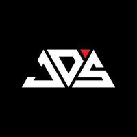 design del logo della lettera triangolare jds con forma triangolare. monogramma di design del logo del triangolo jds. modello di logo vettoriale triangolo jds con colore rosso. logo triangolare jds logo semplice, elegante e lussuoso. jds