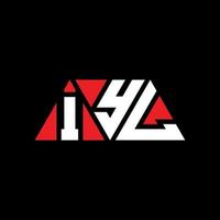design del logo della lettera del triangolo iyl con forma triangolare. monogramma di design del logo del triangolo iyl. modello di logo vettoriale triangolo iyl con colore rosso. iyl logo triangolare logo semplice, elegante e lussuoso. iil
