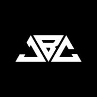 design del logo della lettera triangolare jbc con forma triangolare. monogramma di design del logo del triangolo jbc. modello di logo vettoriale triangolo jbc con colore rosso. logo triangolare jbc logo semplice, elegante e lussuoso. jbc