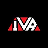 design del logo della lettera del triangolo ivr con forma triangolare. monogramma di design del logo del triangolo ivr. modello di logo vettoriale triangolo ivr con colore rosso. logo triangolare ivr logo semplice, elegante e lussuoso. ivr