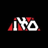 design del logo della lettera triangolo ixo con forma triangolare. ixo triangolo logo design monogramma. modello di logo vettoriale triangolo ixo con colore rosso. logo triangolare ixo logo semplice, elegante e lussuoso. ix