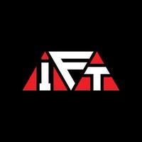 design del logo della lettera triangolare ift con forma triangolare. monogramma di design del logo del triangolo ift. modello di logo vettoriale triangolo ift con colore rosso. ift logo triangolare logo semplice, elegante e lussuoso. ift