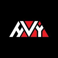 design del logo della lettera del triangolo hvy con forma triangolare. monogramma di design del logo del triangolo hvy. modello di logo vettoriale triangolo hvy con colore rosso. logo triangolare hvy logo semplice, elegante e lussuoso. hvy