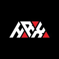 design del logo della lettera triangolare hrx con forma triangolare. monogramma di design del logo del triangolo hrx. modello di logo vettoriale triangolo hrx con colore rosso. logo triangolare hrx logo semplice, elegante e lussuoso. hrx