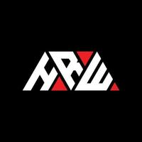 hrw design del logo della lettera del triangolo con forma triangolare. monogramma di design del logo del triangolo hrw. modello di logo vettoriale triangolo hrw con colore rosso. logo triangolare hrw logo semplice, elegante e lussuoso. hrw