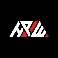 design del logo della lettera del triangolo hpw con forma triangolare. monogramma di design del logo del triangolo hpw. modello di logo vettoriale triangolo hpw con colore rosso. logo triangolare hpw logo semplice, elegante e lussuoso. hpw