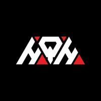 design del logo della lettera triangolare hqh con forma triangolare. monogramma di design del logo del triangolo hqh. modello di logo vettoriale triangolo hqh con colore rosso. logo triangolare hqh logo semplice, elegante e lussuoso. hq