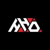 design del logo della lettera del triangolo hho con forma triangolare. monogramma di design del logo del triangolo hho. modello di logo vettoriale triangolo hho con colore rosso. logo triangolare hho logo semplice, elegante e lussuoso. hho