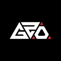 logo della lettera del triangolo gzo con forma triangolare. gzo triangolo logo design monogramma. modello di logo vettoriale triangolo gzo con colore rosso. logo triangolare gzo logo semplice, elegante e lussuoso. gzo