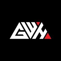 design del logo della lettera del triangolo gwh con forma triangolare. gw triangolo logo design monogramma. modello di logo vettoriale triangolo gwh con colore rosso. logo triangolare gwh logo semplice, elegante e lussuoso. gwh