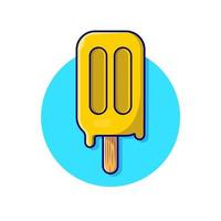 illustrazione dell'icona di vettore del fumetto del ghiacciolo. cibo e bevande icona concetto isolato vettore premium. stile cartone animato piatto