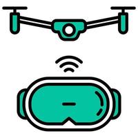 realtà virtuale e drone vettore