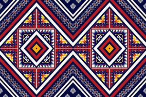 disegno etnico senza cuciture ikat. tappeto in tessuto azteco ornamenti mandala decorazioni tessili carta da parati. tribale boho nativo etnico turchia ricamo tradizionale sfondo vettoriale