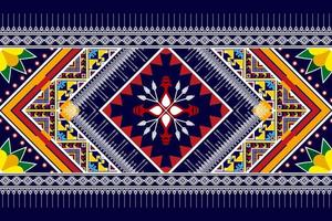 disegno etnico senza cuciture ikat. tappeto in tessuto azteco ornamenti mandala decorazioni tessili carta da parati. tribale boho nativo etnico turchia ricamo tradizionale sfondo vettoriale