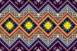 disegno etnico senza cuciture ikat. tappeto in tessuto azteco ornamenti mandala decorazioni tessili carta da parati. tribale boho nativo etnico turchia ricamo tradizionale sfondo vettoriale