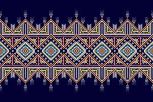 disegno etnico senza cuciture ikat. tappeto in tessuto azteco ornamenti mandala decorazioni tessili carta da parati. tribale boho nativo etnico turchia ricamo tradizionale sfondo vettoriale