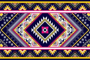 disegno etnico senza cuciture ikat. tappeto in tessuto azteco ornamenti mandala decorazioni tessili carta da parati. tribale boho nativo etnico turchia ricamo tradizionale sfondo vettoriale