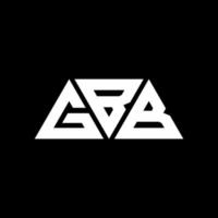 design del logo della lettera triangolare gbb con forma triangolare. gbb triangolo logo design monogramma. modello di logo vettoriale triangolo gbb con colore rosso. logo triangolare gbb logo semplice, elegante e lussuoso. gb