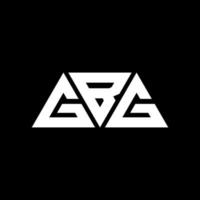 design del logo della lettera triangolo gbg con forma triangolare. monogramma di design del logo triangolo gbg. modello di logo vettoriale triangolo gbg con colore rosso. logo triangolare gbg logo semplice, elegante e lussuoso. gb