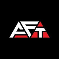 design del logo della lettera triangolare fft con forma triangolare. monogramma di design del logo del triangolo fft. modello di logo vettoriale triangolo fft con colore rosso. logo triangolare fft logo semplice, elegante e lussuoso. fft