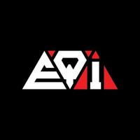 design del logo della lettera del triangolo eqi con forma triangolare. eqi triangolo logo design monogramma. modello di logo vettoriale triangolo eqi con colore rosso. logo triangolare eqi logo semplice, elegante e lussuoso. eq