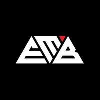 emb triangolo lettera logo design con forma triangolare. monogramma emb triangolo logo design. modello di logo vettoriale triangolo emb con colore rosso. logo triangolare emb logo semplice, elegante e lussuoso. emb