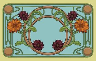 sfondo floreale in stile art nouveau vettore