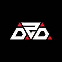 dzd triangolo lettera logo design con forma triangolare. dzd triangolo logo design monogramma. modello di logo vettoriale triangolo dzd con colore rosso. logo triangolare dzd logo semplice, elegante e lussuoso. dzd