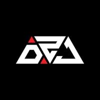 dzj triangolo logo lettera design con forma triangolare. dzj triangolo logo design monogramma. modello di logo vettoriale triangolo dzj con colore rosso. dzj logo triangolare logo semplice, elegante e lussuoso. dzj