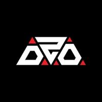 dzo triangolo lettera logo design con forma triangolare. dzo triangolo logo design monogramma. modello di logo vettoriale triangolo dzo con colore rosso. logo triangolare dzo logo semplice, elegante e lussuoso. dzo