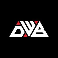 design del logo della lettera del triangolo dwb con forma triangolare. monogramma di design del logo del triangolo dwb. modello di logo vettoriale triangolo dwb con colore rosso. logo triangolare dwb logo semplice, elegante e lussuoso. dwb