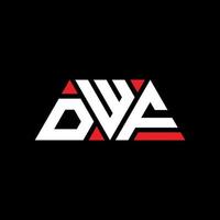 design del logo della lettera del triangolo dwf con forma triangolare. monogramma di design del logo del triangolo dwf. modello di logo vettoriale triangolo dwf con colore rosso. logo triangolare dwf logo semplice, elegante e lussuoso. dwf