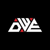 design del logo della lettera del triangolo dwe con forma triangolare. dwe triangolo logo design monogramma. modello di logo vettoriale triangolo dwe con colore rosso. dwe logo triangolare logo semplice, elegante e lussuoso. dwe