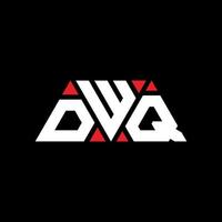 design del logo della lettera del triangolo dwq con forma triangolare. monogramma di design del logo del triangolo dwq. modello di logo vettoriale triangolo dwq con colore rosso. dwq logo triangolare logo semplice, elegante e lussuoso. dwq