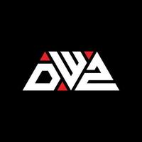 design del logo della lettera del triangolo dwz con forma triangolare. monogramma di design del logo del triangolo dwz. modello di logo vettoriale triangolo dwz con colore rosso. logo triangolare dwz logo semplice, elegante e lussuoso. dwz